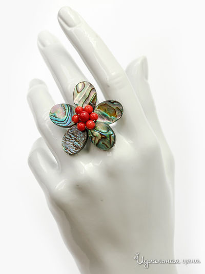 Кольцо Biruza, цвет перламутровый