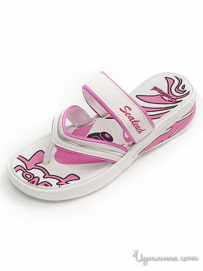 Шлепанцы БРИС, цвет белый, розовый
