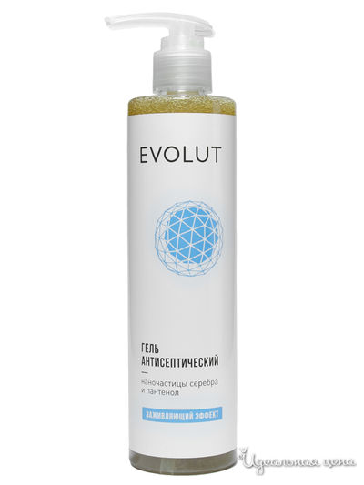 Гель для рук антисептический с наночастицами серебра и пантенолом, 300 мл, Evolut
