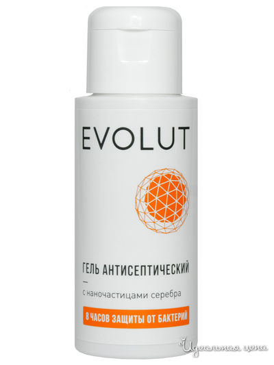 Гель для рук антисептический с наночастицами серебра, 50 мл, Evolut