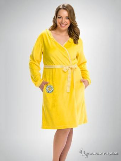 Халат домашний Pelican, цвет желтый