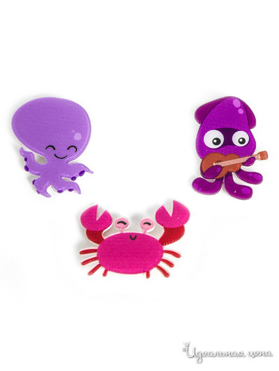 Брошь, 3 шт Bradex, цвет фиолетовый, розовый