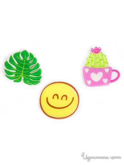 Брошь, 3 шт Bradex, цвет желтый, зеленый