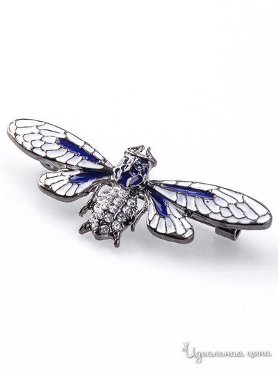 Брошь Bradex, цвет белый, синий