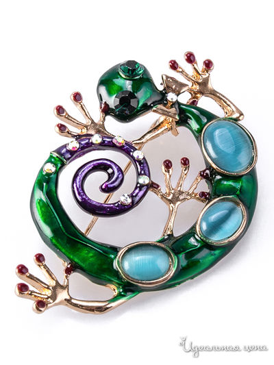 Брошь Bradex, цвет зеленый