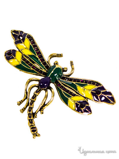 Брошь Bradex, цвет фиолетовый, желтый