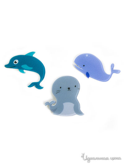 Брошь, 3 шт Bradex, цвет синий, серый, голубой