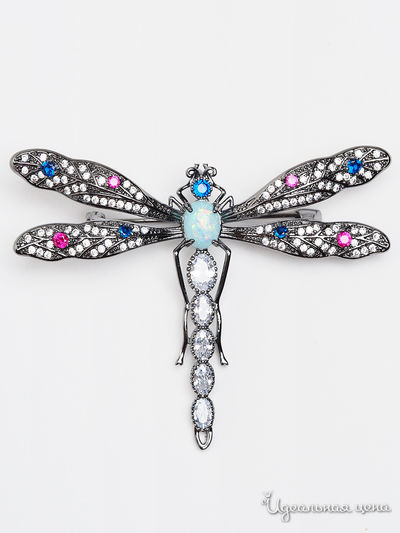 Брошь Beatrici Lux, цвет серый