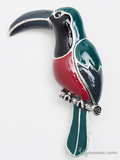 Брошь Beatrici Lux, цвет зеленый