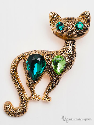 Брошь Beatrici Lux, цвет зеленый