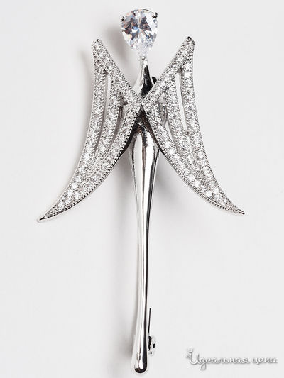 Брошь Beatrici Lux, цвет серебряный