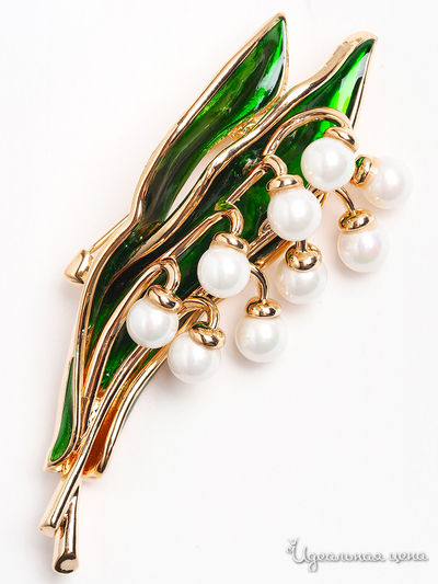 Брошь Beatrici Lux, цвет зеленый