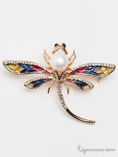 Брошь Beatrici Lux, цвет золотой, синий