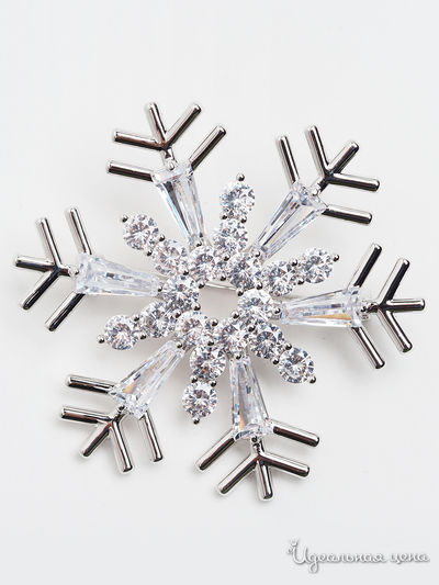 Брошь Beatrici Lux, цвет серебряный