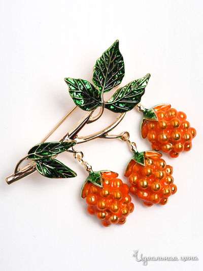 Брошь Beatrici Lux, цвет оранжевый