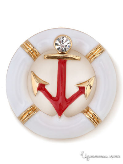 Брошь Fransua Ardy, цвет белый, красный