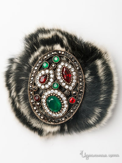 Брошь Fransua Ardy, цвет серый