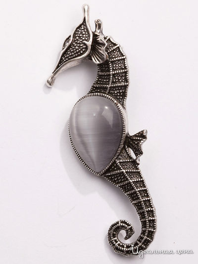 Брошь Fransua Ardy, цвет серый