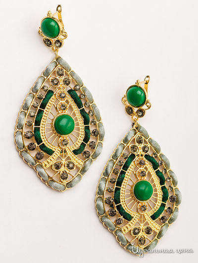 Серьги Fransua Ardy, цвет зеленый