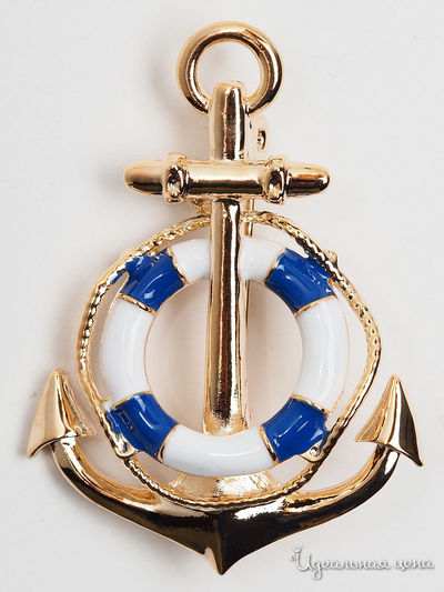 Брошь Fransua Ardy, цвет синий, белый