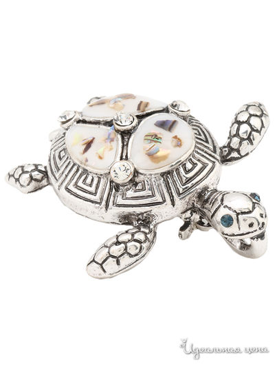 Брошь-кулон Fransua Ardy, цвет серебряный, белый