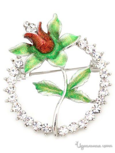 Брошь Fransua Ardy, цвет зеленый