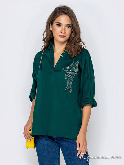 Блуза Dressa, цвет зеленый