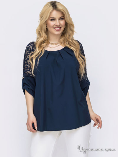 Блуза Dressa, цвет темно-синий