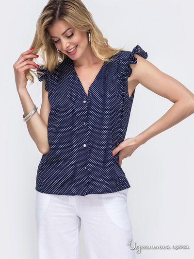 Блуза Dressa, цвет темно-синий