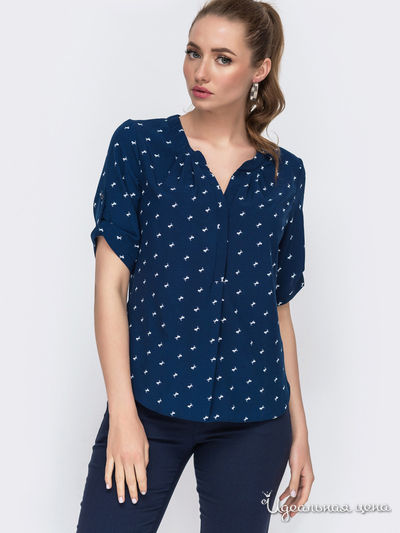 Блуза Dressa, цвет темно-синий