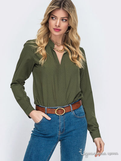 Блуза Dressa, цвет хаки