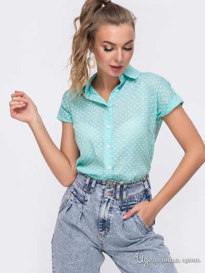 Блуза Dressa, цвет бирюзовый
