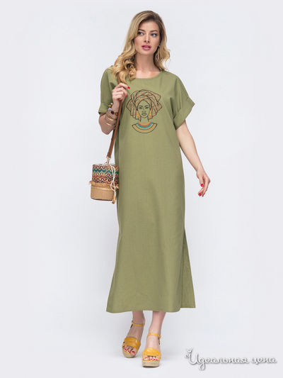 Платье Dressa, цвет хаки