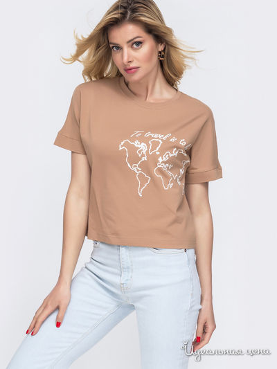 Футболка Dressa, цвет бежевый