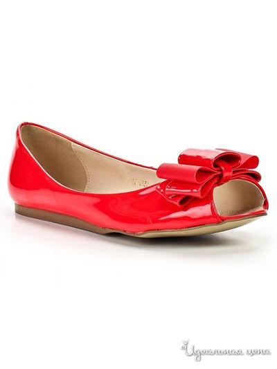 Балетки INARIO, цвет красный