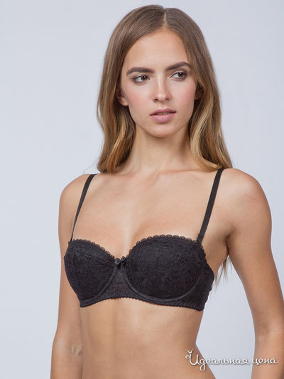 Бюстгальтер балконет LENGY, цвет черный