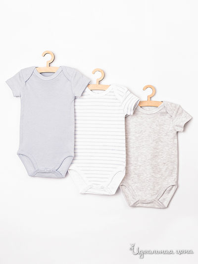 Боди, 3 шт 5.10.15, цвет серый