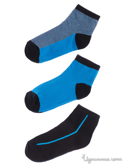 Комплект носков, 3 пары 5.10.15, цвет синий