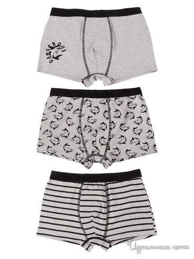 Комплект трусов, 3 шт 5.10.15, цвет серый