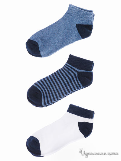 Комплект носков, 3 пары 5.10.15, цвет синий