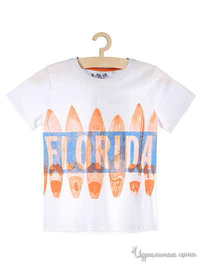 Футболка 5.10.15, цвет белый, темно-синий