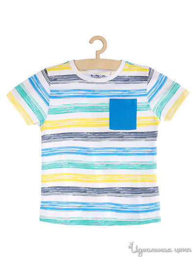 Футболка 5.10.15, цвет белый, голубой