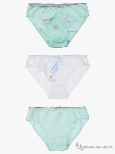 Комплект трусов, 3 шт 5.10.15, цвет бирюзовый