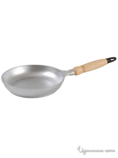 Сковорода с деревянной ручкой, 20 см Кукмор, цвет серебристый, бежевый