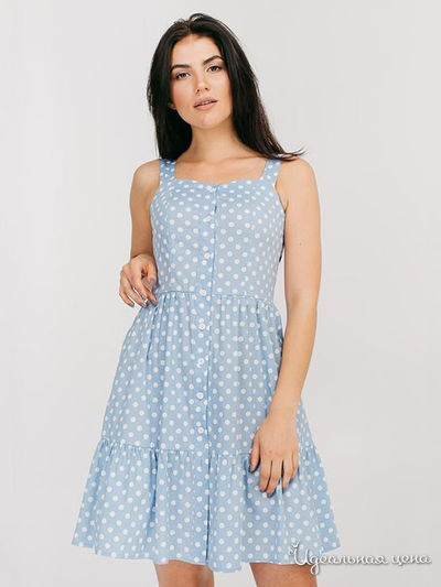 Платье Bessa, цвет голубой, белый