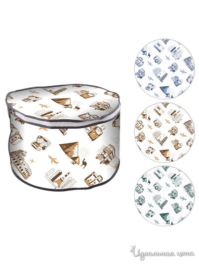 Чехол для головных уборов, диаметр 34 см, высота 22 см Мультидом, цвет в ассортименте