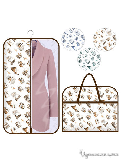 Чехол-сумка для одежды, 60*120 см Мультидом, цвет в ассортименте