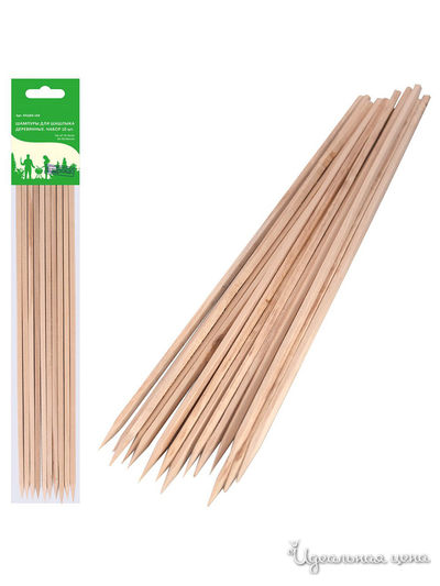 Шампуры для шашлыка деревянные, 10 шт Мультидом, цвет в ассортименте