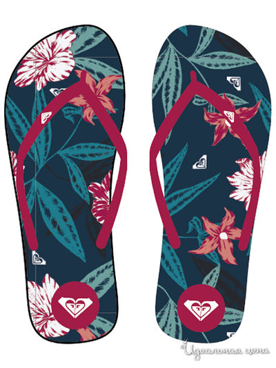 Шлепанцы Roxy, цвет синий