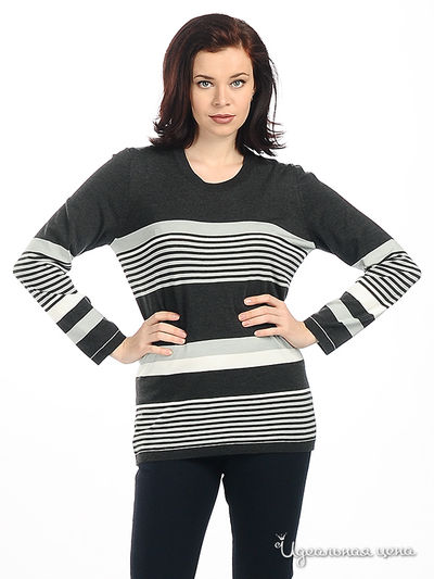 Джемпер Luisa Cerano&Rabe, цвет цвет темно-серый / серый / белый